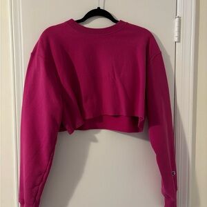 Women's Pink/Purple Cropped Sweatshirt
